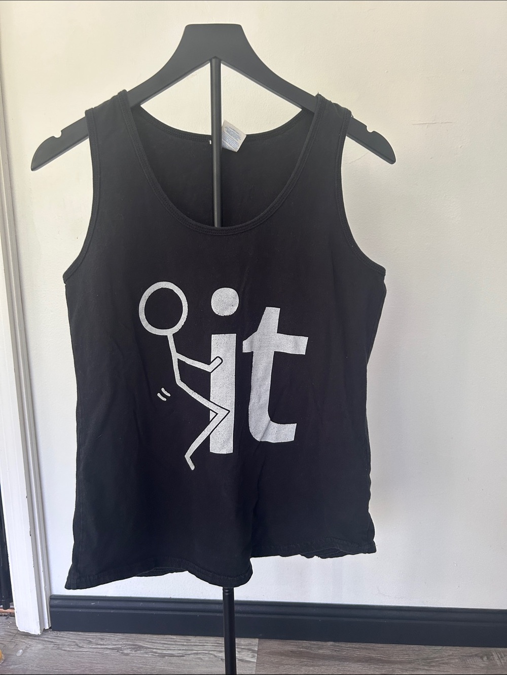 Black Graphic adult humor 'It' Tank Top